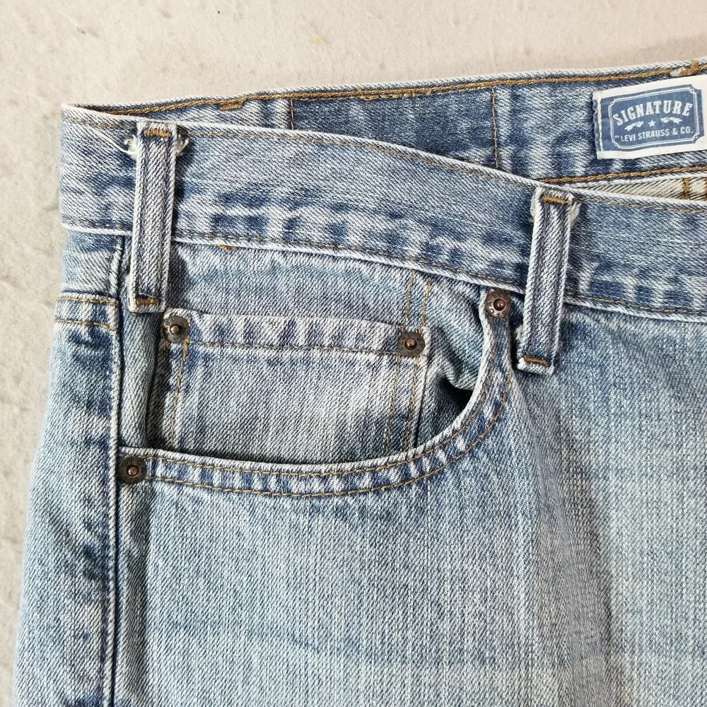 Levi's Signature jeans men's 36x26 relaxed fit boot cut blue‎ denim pants